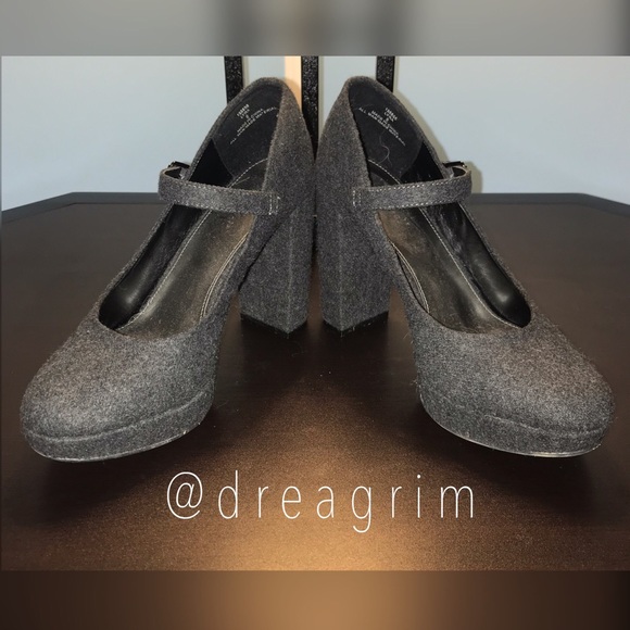 xappeal Shoes X Appeal Charcoalblack Fuzzy Pumps Poshmark